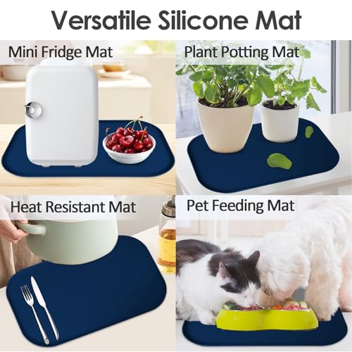 Silicone Coffee Maker Mat with Lip for Countertops
