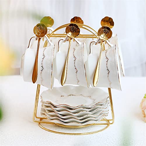 Afternoon Tea Ceramic Pot & Cup Set Saucer Spoon Glass Teapot Coffee Cup Household Supplies