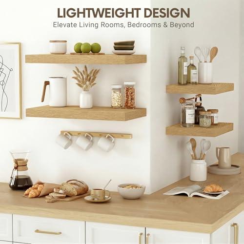 10x10 Inches Floating Shelves Wall Mounted Set of 2 (2 Count)