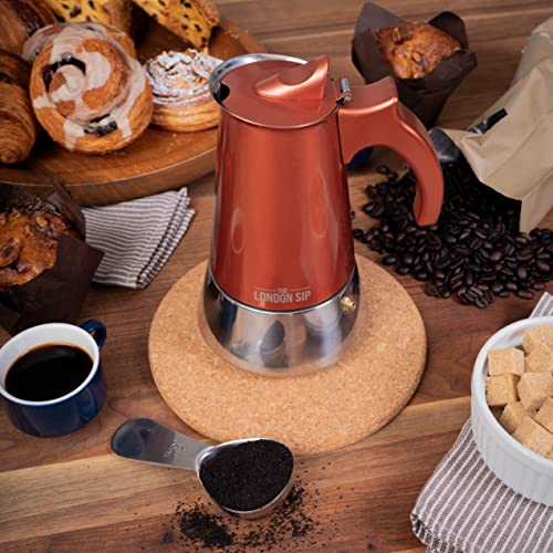 London Sip Stainless Steel Stovetop Espresso Maker Moka Pot Italian Coffee Percolator