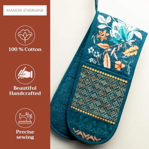 Double Oven Mitts 100% Cotton Double Oven Glove