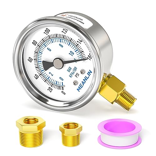 0~160Psi Dry Pressure Gauge Stainless Steel 1