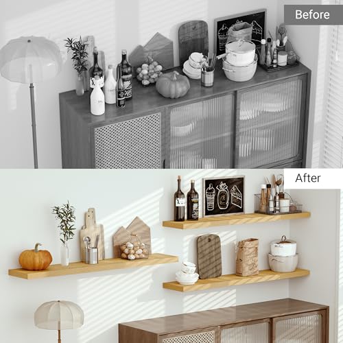 Deep Floating Shelves 55x10” Set of 1