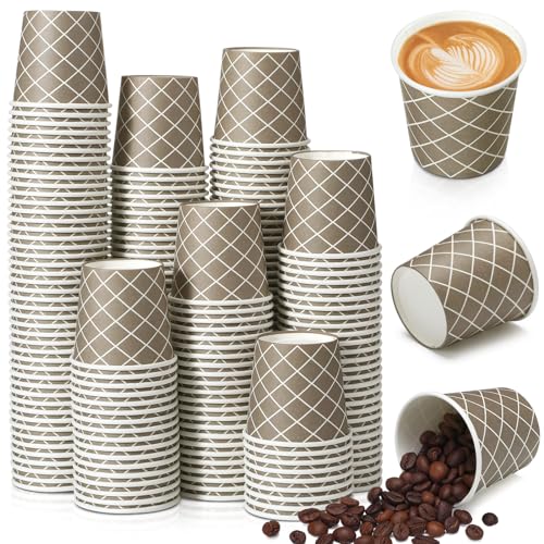 200 Pcs Count 3 oz Disposable Coffee Cups Disposable Espresso Cups Small Paper Cups 3 oz Cups for Coffee Tea Cocoa Juice Mini Paper Cups for Cafes Offices and Home