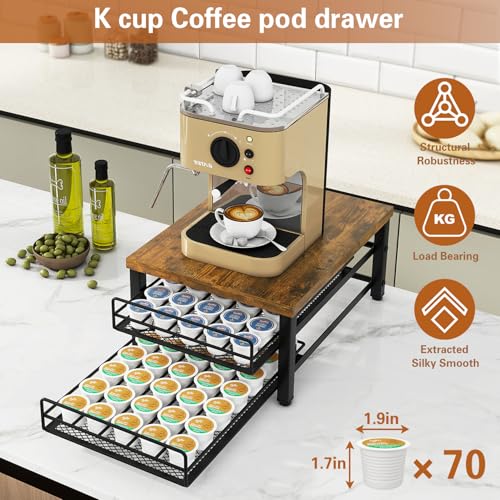 2 Tier Coffee Pod Drawer Holder for K Cup