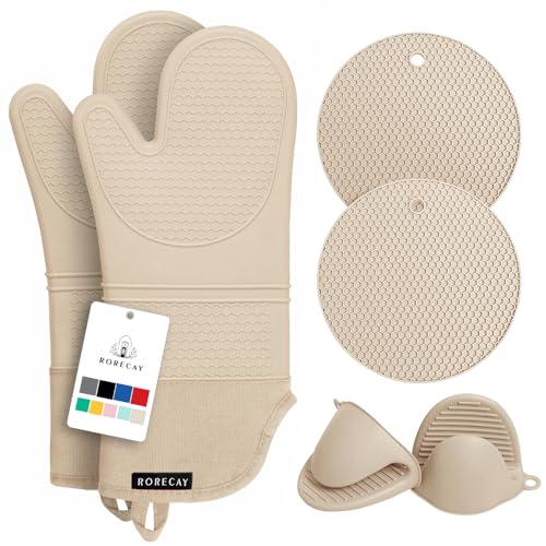 Silicone Oven Mitts and Pot Holders Sets