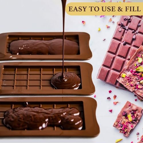 Chocolate Bar Molds Silicone Classic 4 Pack (4 Count)