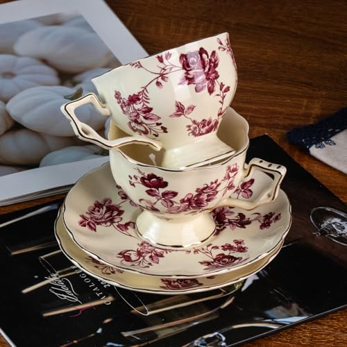 Tea Cups and Saucers Set of 2 (2 Count)