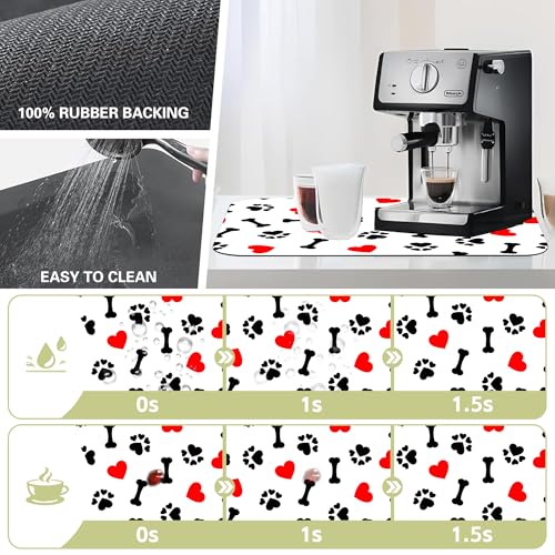 Dish Drying Mat for Kitchen Counter Absorbent Dish Coffee Mat 16"X24"