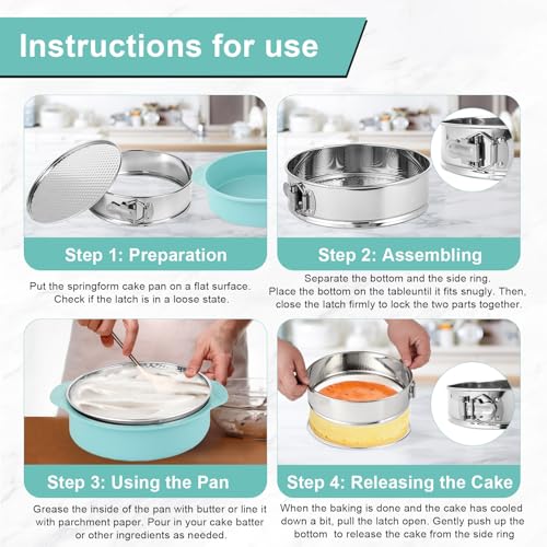 10 inch Stainless Steel Springform Pan with Silicone Protector