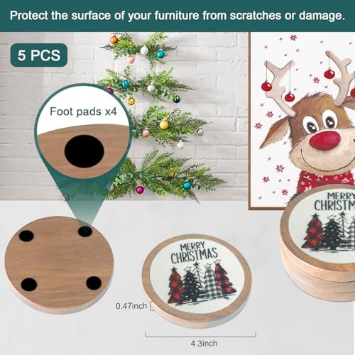 Christmas Tree Coasters for Drinks