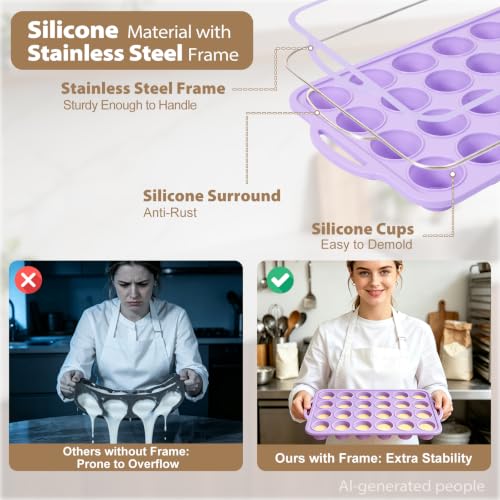 Purple Mini Silicone Muffin Molds (2 Count)