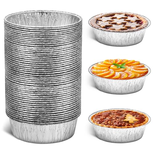 Round Foil Cake Pans 50 Pack (50 Count)