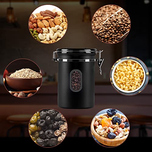2800ML Coffee Canister with Date Tracker&Transparent Window