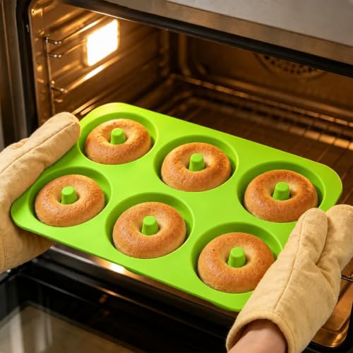 Non Stick Silicone Donut Pan 3Pack (3.5 Count)