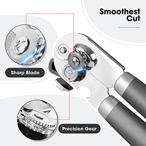 Heavy Duty Hand Can Opener Manual with Magnet Lid Remover