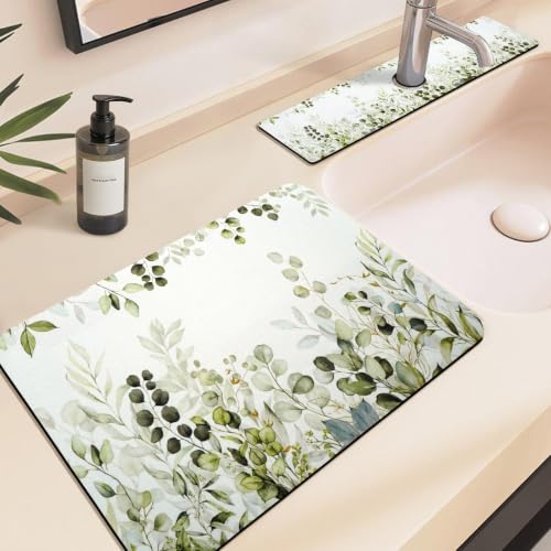 19.5" x 12" Dish Drying Mat & 24" x 5.5" Sink Splash Guard