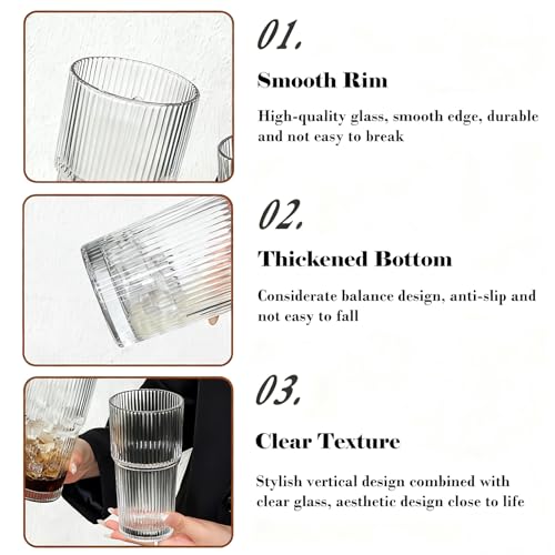 20oz Iced Coffee Cups with Lids and Straws