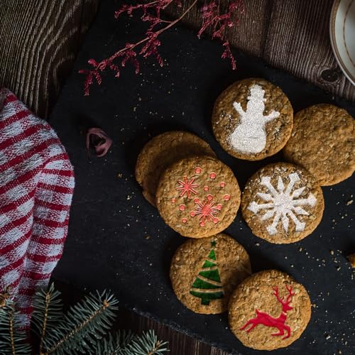 Coffee Stencils and Cookies Decoration 14Pcs 2.8”x2.8” and 4.3”x4.3”