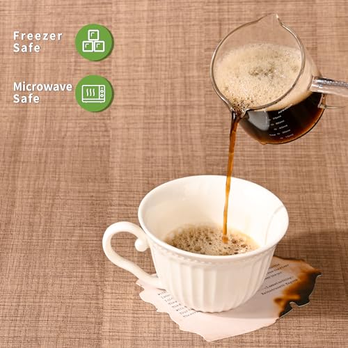 Espresso Double Spout Glass Coffee Cups with Handle