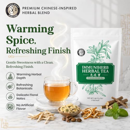 Immune Defense & Respiratory Comfort Traditional Chinese Herbal Tea for Modern Wellness (5 Count)
