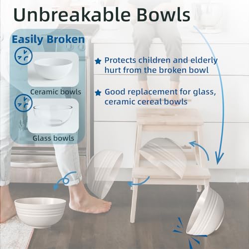 NOT CERAMIC】Unbreakable Cereal Bowls