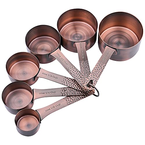 Copper Measuring Cups and Spoons Set 14