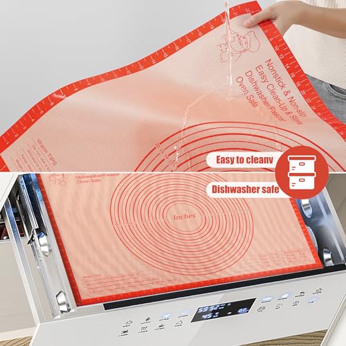 Silicone Pastry Mat 36x24 Inch Extra Large Baking Mat with Measurements