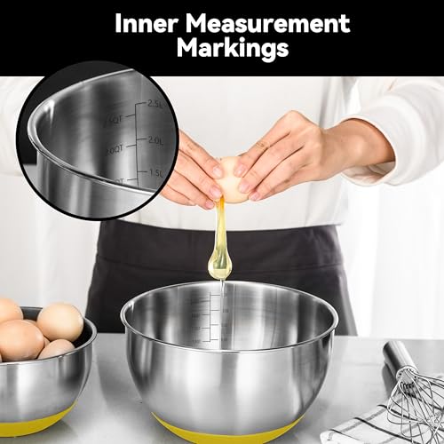 Stainless Steel Mixing Bowls with Lids (5 Count)