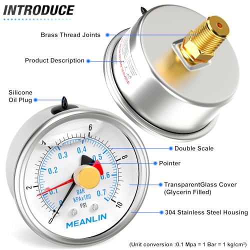 0~10Psi Stainless Steel 1