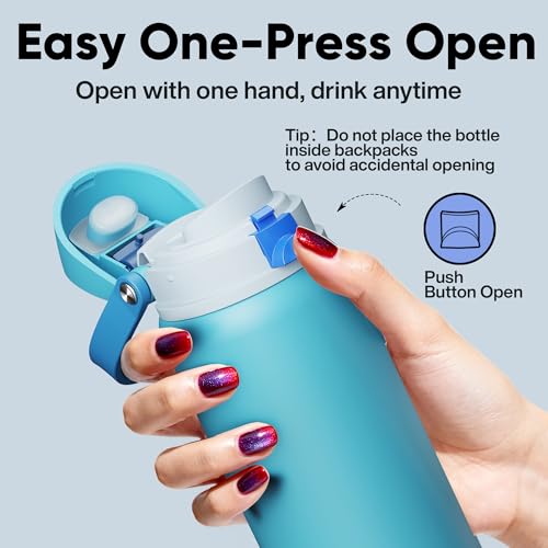Insulated Water Bottle with Straw