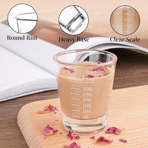 Shot Glasses Measuring cup Espresso Shot Glass Liquid Heavy Wine 2 Pack 26