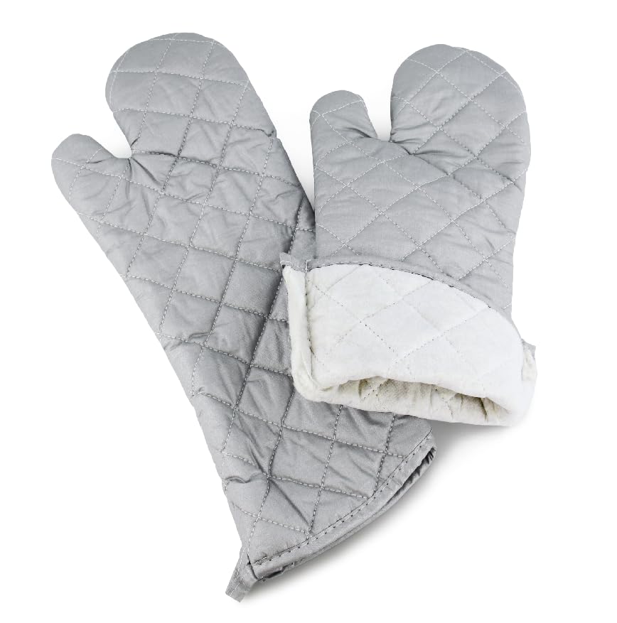 17 Inch Extra Long Heat Resistant Oven Gloves New Cotton Oven Mitts Kitchen Gloves High Temperature Cooking Tool BBQ Gloves