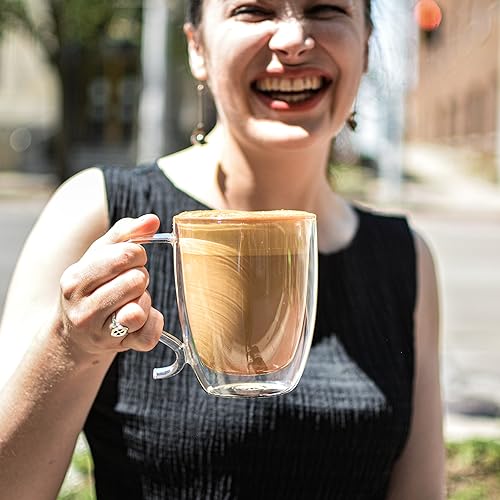 Cyprus Double Wall Glass Mug For Coffee
