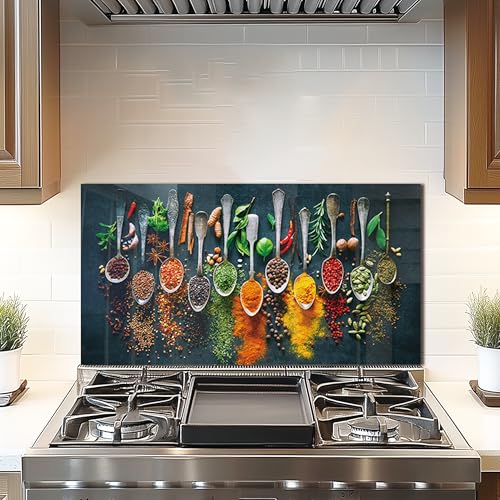 Tempered Glass Backsplash for Kitchen