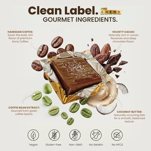 Coffee Chews Grab & Go Energy with 100mg per Chew of Clean (30 Count)