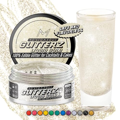 Liquid Gold Edible Glitter for Drinks & Cakes