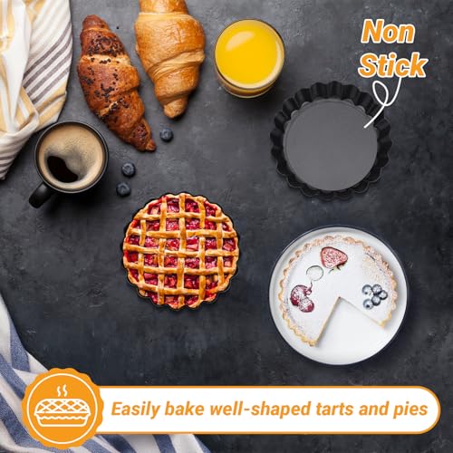 4 Inch Mini Quiche Pan Set of 6 (6 Count)