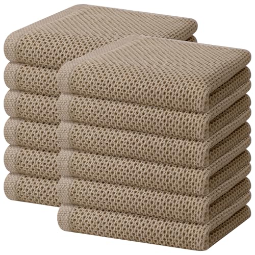 100% Cotton Waffle Weave Kitchen Dish Towels 12 (12 Count)