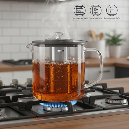 68oz Glass Tea Pot with Infuser (68 Count)