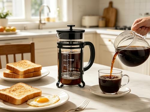 21 oz Black French Press Coffee Maker