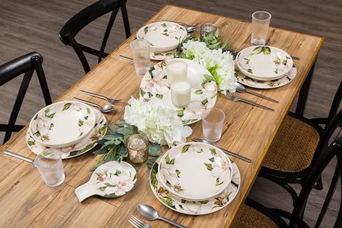 Magnolia Floral Ceramic 16 inch Oval Platter
