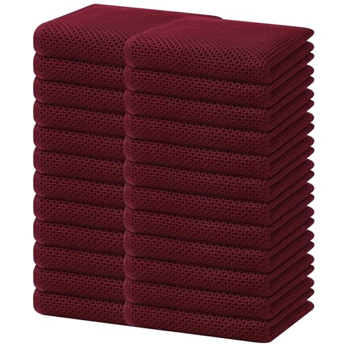 100% Cotton Waffle Weave Kitchen Dish Towels 24 (24 Count)