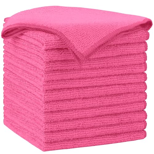 Pink Microfiber Cleaning Cloth (12 Count)