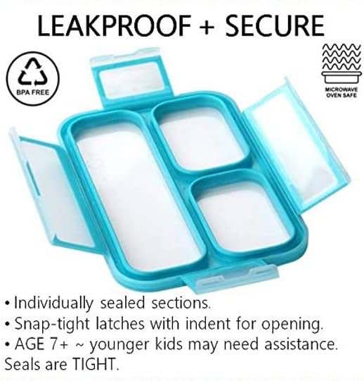 Snack Container - Small Bento Lunch Box for Kids Girls Boys Toddlers | MINI Leak-proof Boxes, Baby Bentobox for Daycare, Portion Containers, BPA-Free Pink and Blue Set of 2 - Blissbrew