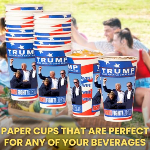 Trump Design Disposable Paper Coffee Cups (100 Count)