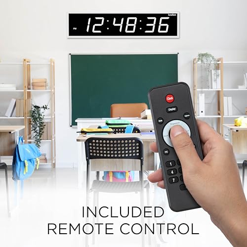 Oversized Digital Wall Clock with Large LED Display & Timer
