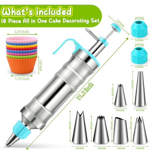 Dessert Decorating Syringe Set (18 Count)
