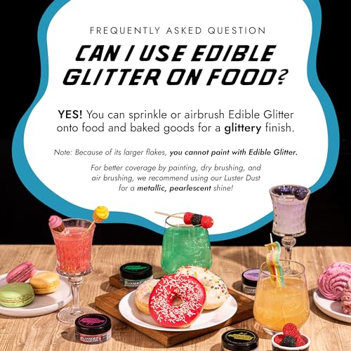 Skyline Blue Edible Glitter for Drinks & Cakes