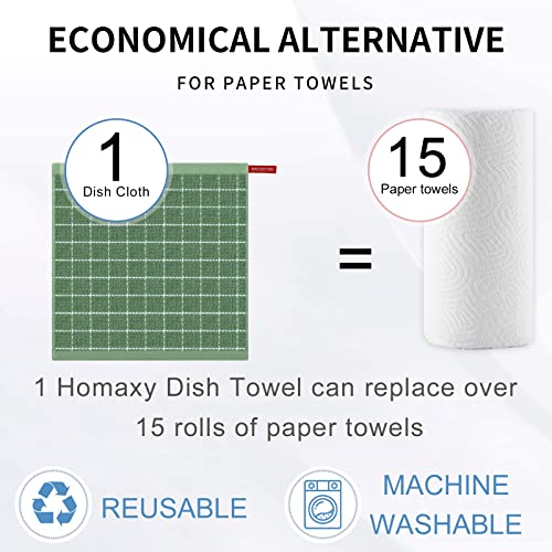 100% Cotton Terry Kitchen Dish Cloths (6 Count)